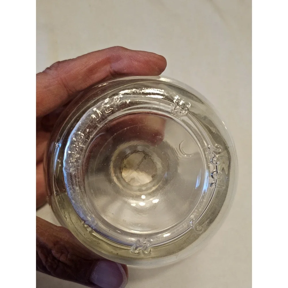 Vintage Clear Designed Glass Decanter Cork Stopper 3.5